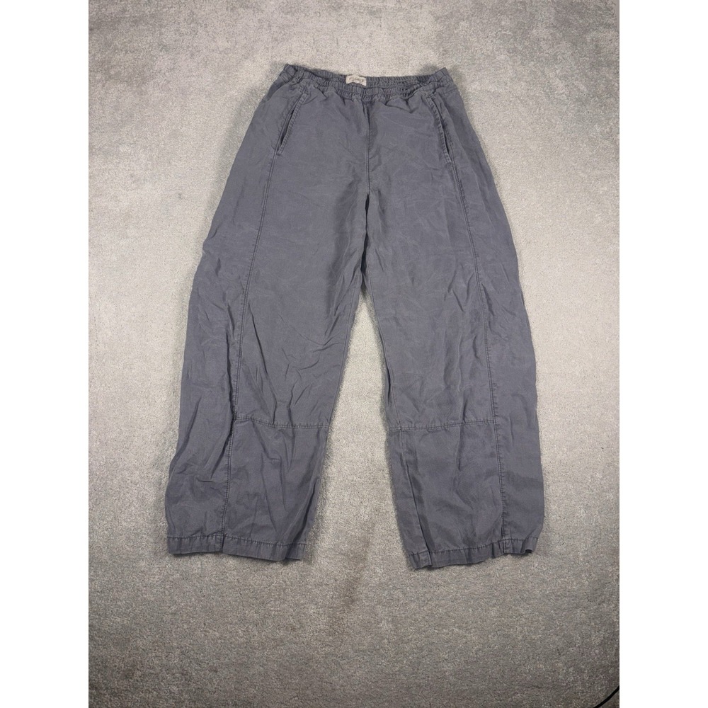 Anthropologie Slate Gray Cropped Wide-Leg Ankle Pants